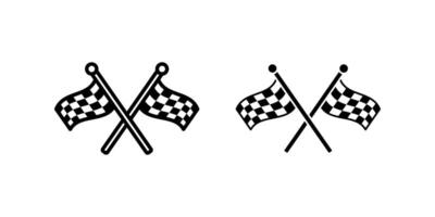 Race flag icons set. for mobile concept and web design. illustration vector