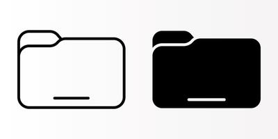Folder icons set. for mobile concept and web design on white background vector