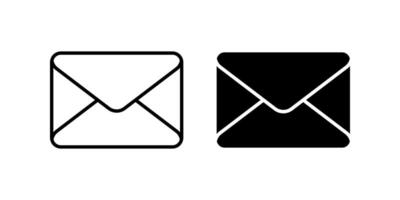 Envelope icons set. mail sign. for mobile concept and web design. illustration on white background vector