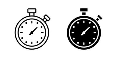 Stopwatch icon set. Timer sign.for mobile concept and web design. illustration vector