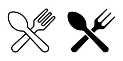 Cutlery icons set. Spoon and fork sign. for mobile concept and web design. illustration on white background vector