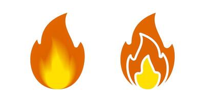 Fire Icon Set. for mobile concept and web design. illustration vector