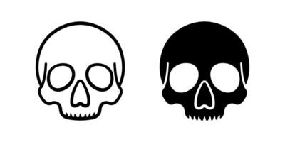Skull icon set. danger sign. for mobile concept and web design. illustration vector