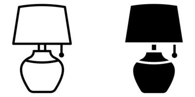 Lamp icons set. for mobile concept and web design on white background vector