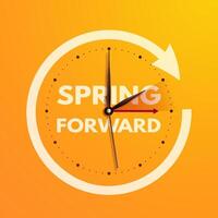 Spring Forward. Daylight saving time banner vector