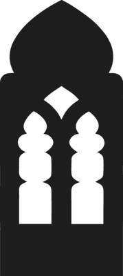 Ornate Architectural Window Silhouette Illustration
