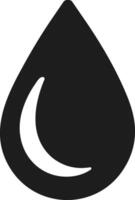 Minimalist Water Drop Icon Silhouette for Versatile Design Projects vector