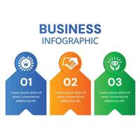 Designed template infographic layout stylish 3 step with icons vector