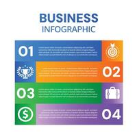 Business infographic modern template 4 step timeline journey with modern concept design vector
