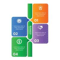 Infographic chart design with icons and 4 options or steps business concept vector
