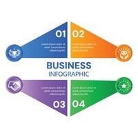 Design 4 options or steps success business concept infographic layout vector