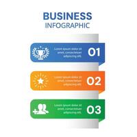 Infographic business success presentation 3 step modern unique designed with icons vector