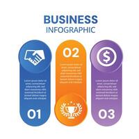 Stylish modern chart list infographic with business concept template and icons design vector