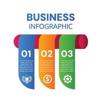 Infographic business 3 step timeline journey template with icons minimalist design vector