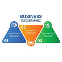 Modern presentation infographic list of 3 step business template creative design with icons vector