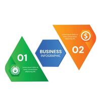 Modern stylish editable infographic with icons designed for business concept 2 step vector