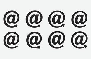 At Symbol Icon Set. Email Address At Sign Icons. At The Rate Of Icon. At Symbol Variations. Email At Symbol. vector