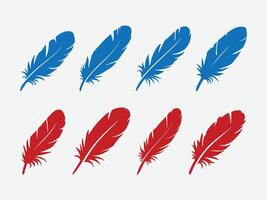 Feather Icon Set. Feather Icon Collection. Feather Symbol Pack. Soft Feather Icon Set. Elegant Feather Icons Set. vector