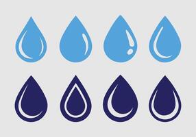 Water Drop Icon Set. Water Symbol Silhouette Set. Water Droplet Collection. Hydration Drop Icon Series. vector
