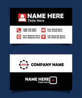 Elegant Business Card Mockup for Professionals. Modern Corporate Visiting Card Layout. vector
