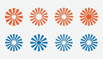 Abstract Sunburst Design Elements. Decorative Sunburst Shapes Set. Sunburst Bundle. vector