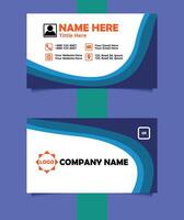 Creative Business Card with Abstract Elements. vector