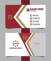 Corporate Visiting Card with Modern Layout. Clean and Professional Business Card Template. vector