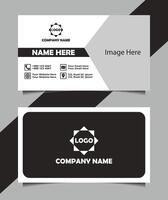 Creative Business Card with Unique Typography. Corporate Visiting Card with Modern Layout. vector