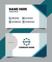 Double-Sided Business Card with Elegant Design. vector