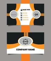 Corporate Visiting Card with Modern Layout. Stylish Minimal Visiting Card for Branding. vector