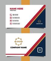Modern Corporate Visiting Card Layout. Minimalist Business Card Design Template. vector