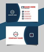 Double-Sided Business Card with Elegant Design. Stylish Minimal Visiting Card for Branding. vector