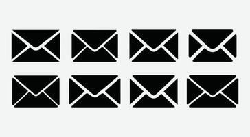 Email Envelope Icon Collection. Colorful Email Envelope Icons. Email Icon Set. Flat Email Envelope Icons Set. vector