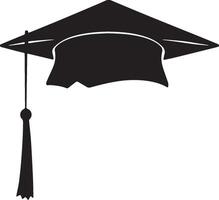 A graduation cap with a tassel on it vector