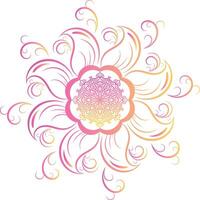 A flower with swirls and swirls on a white background vector