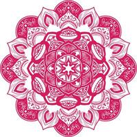A red and white mandala design vector