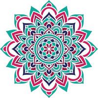 A colorful flower design with a circular pattern vector