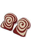 Red white circular plain bread pattern background vector