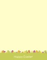 Blank page with border for Easter greetings vector