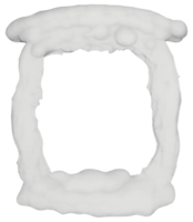 A white stone frame with a hole in it png