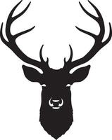 A deer head silhouette on a white background vector
