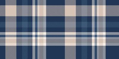 Navy and beige tartan plaid pattern vector
