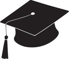 A graduation cap with a tassel on it vector