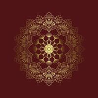 A golden mandala design on a dark background vector
