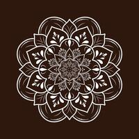 A white flower design on a brown background vector
