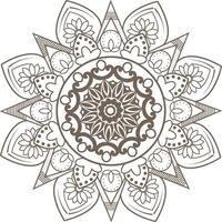 A coloring page with a flower design vector