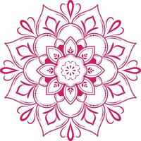 A pink flower design with a white background vector