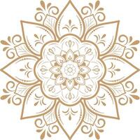 A golden flower design on a white background vector