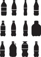 Bottle icon set vector