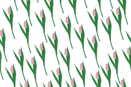 sin costura modelo con mano dibujado tulipanes primavera, 8 marzo antecedentes vector